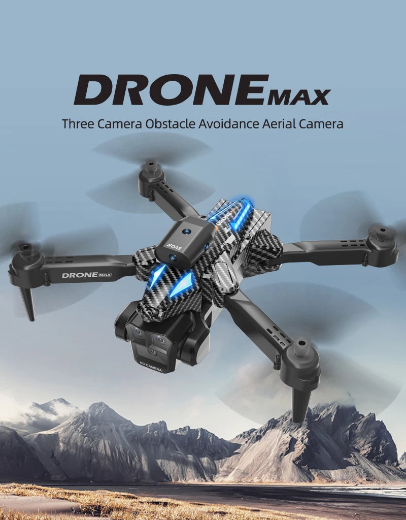 C10 Drone – HD Light Flow,Foldable, Gesture Photography, Black