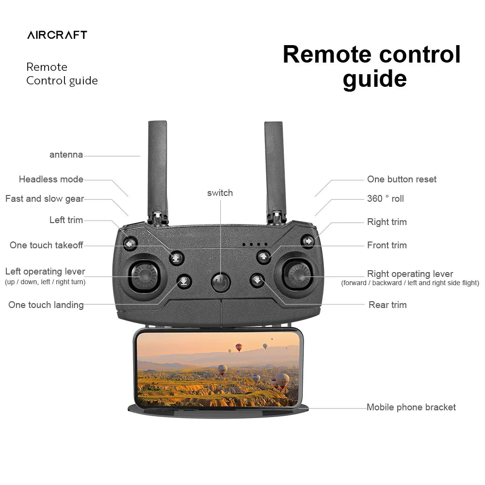 E99 K3 Pro Drone – 4K HD, Dual Camera, WIFI FPV, Obstacle Avoidance, Black
