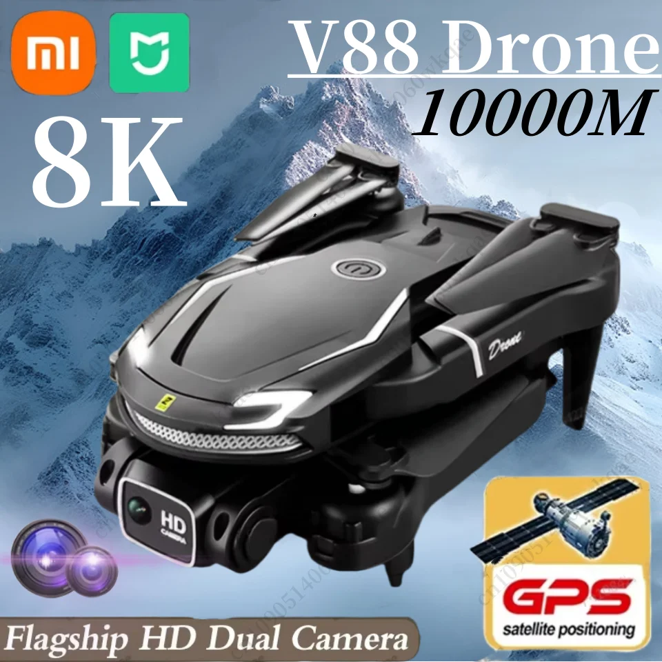 Xiaomi MIJIA V88 Drone – 8K HD Dual Camera, GPS, 5G, 10000M Range, Black