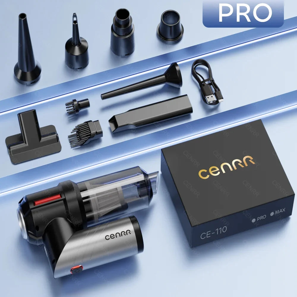 CENRR Car Vacuum Cleaner - High Pressure, Cordless, Mini Handheld Vac