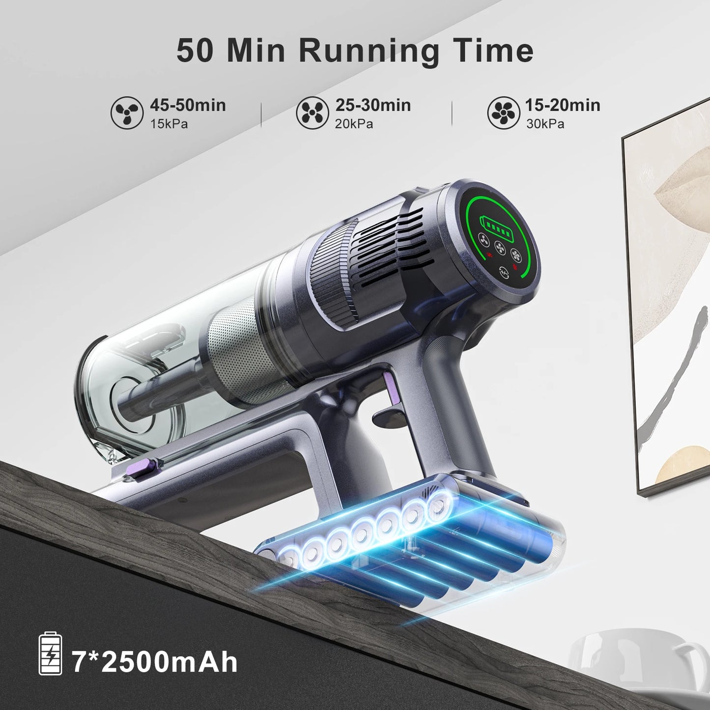 Lubluelu L7 Vacuum Cleaner – Cordless, 30Kpa, Touch Screen, Lightweight