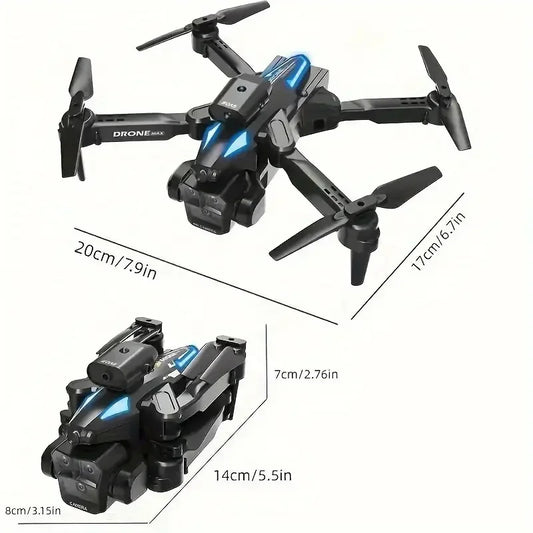 C10 RC Drone – 4K, 3 Cameras, WIFI FPV, Obstacle Avoidance, Black