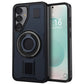 For Samsung Galaxy S25 S25 Plus S25 Ultra 5G Phone Case Hybrid Shockproof Double Ring Kickstand Rugged Cover Blue