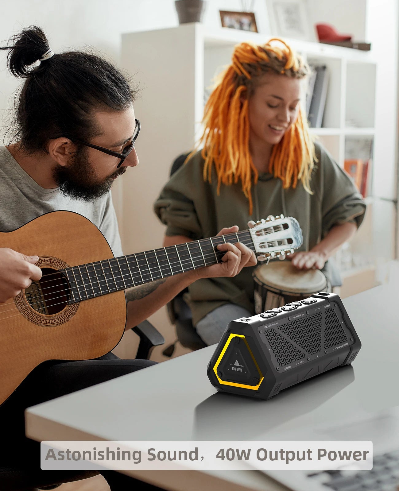 MLOVE P3 Bluetooth Speaker – Outdoor, 40W, RGB Light, Stereo Sound