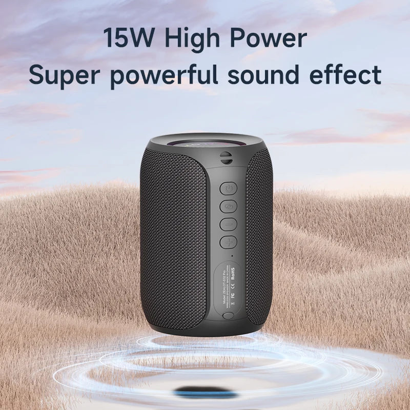 Zealot Speaker – S32PRO Bass Bluetooth, Waterproof LED Outdoor Black