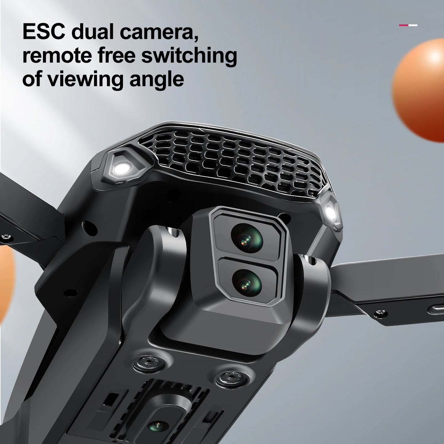 Black E88E99 GT Lighting Big Screen Control Mini Drone Dual Camera Optical Flow Fixed Height HD Aerial Photography Quadcopter