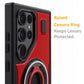 For Samsung Galaxy S22 Ultra 5G Phone Case Hybrid Shockproof Double Ring Kickstand Rugged Hybrid Slim Hard Phone Cover Red