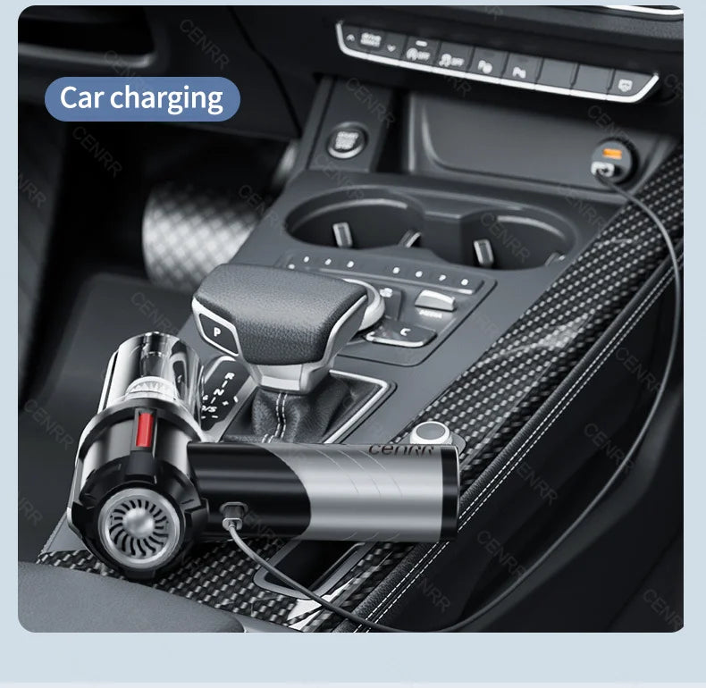 CENRR Car Vacuum Cleaner - High Pressure, Cordless, Mini Handheld Vac
