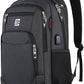 Laptop Backpack,Business Travel anti Theft Slim Durable Laptops Backpack with USB Charging Port,Water Resistant College School Computer Bag for Women & Men Fits 15.6 Inch Laptop and Notebook - Black