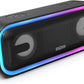 Bluetooth Speaker,  Soundbox Pro+ Wireless Pairing Speaker with 24W Stereo Sound, Punchy Bass, IPX6 Waterproof, 15Hrs Playtime, Multi-Colors Lights, for Home,Outdoor-Black