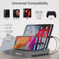 Charging Station for Multiple Devices,  5 Port Multi USB Charger Station with Power Switch Designed for Iphone Ipad Cell Phone Tablets (Gray, 7 Mixed Short Cables Included)
