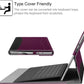Case for 12.3 Inch Microsoft Surface Pro 7 Plus, Surface Pro 7/6/5/4/3 - Portfolio Business Cover with Pocket, Compatible with Type Cover Keyboard, Purple