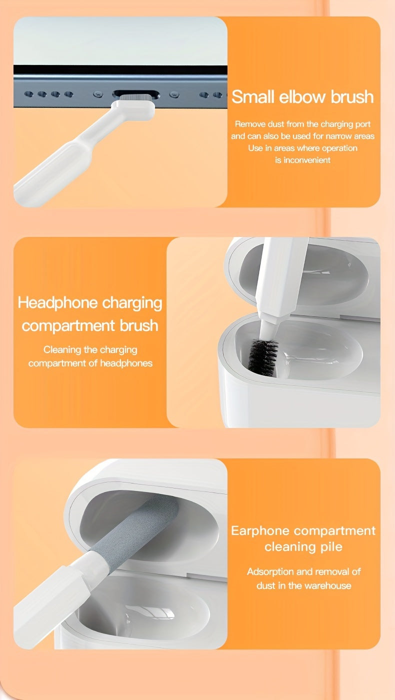 HOTU 20-in-1 Electronics Cleaning Kit - Multi-Function Brush Set for Cameras, Smartphones, Laptops, Tablets & Earbuds