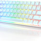 GK61 Mechanical Gaming Keyboard - 61 Keys Multi Color RGB Illuminated LED Backlit Wired Programmable for Pc/Mac Gamer (Gateron Optical Brown, White)