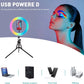 2-Pack LED Video Light Kit, Remote Control Dimmable USB LED Continuous Light Photography Light with Tripods, 9 Color Filters and 10 Brightness Level for Video Recording, Game Streaming, Youtube
